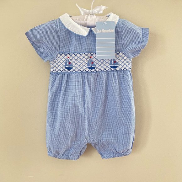 JoJo Maman Bebe Other - JoJo Maman Bebe Nautical Summer Baby Romper 3-6 M